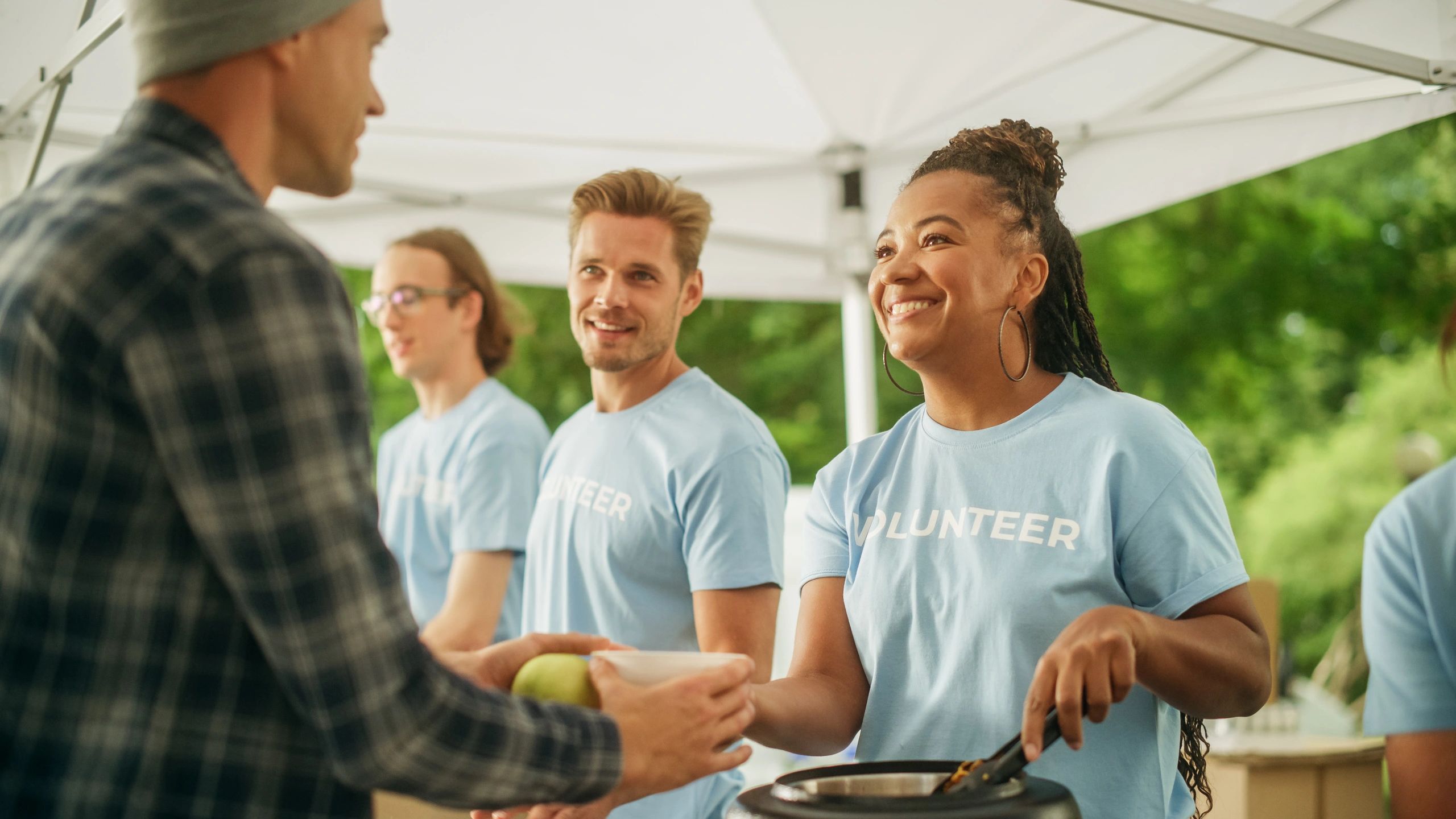 volunteers at local festival